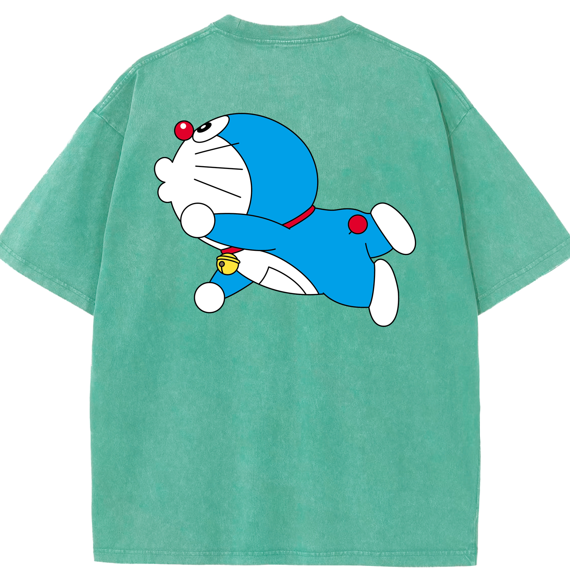 （画像用） ドラえもん Doraemon 綿100% ヴィンテージ風 半袖Tシャツ（背面プリント）
